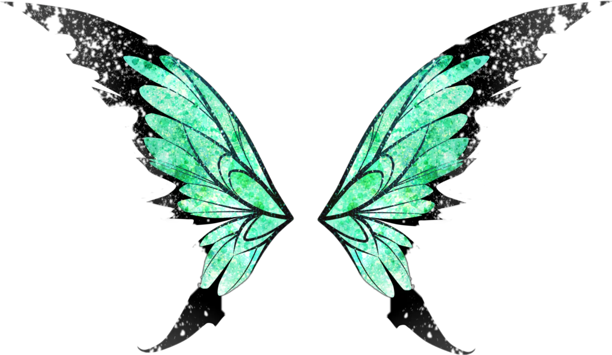  Download Butterfly Butterflywings Wings Green Fairy Wings Transparent Png Wing Png