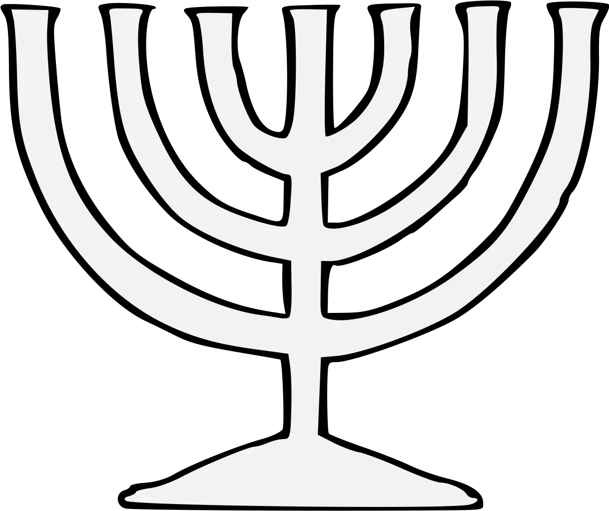  Menorah Hanukkiah Clipart Black And White No Candle Png Menorah Png