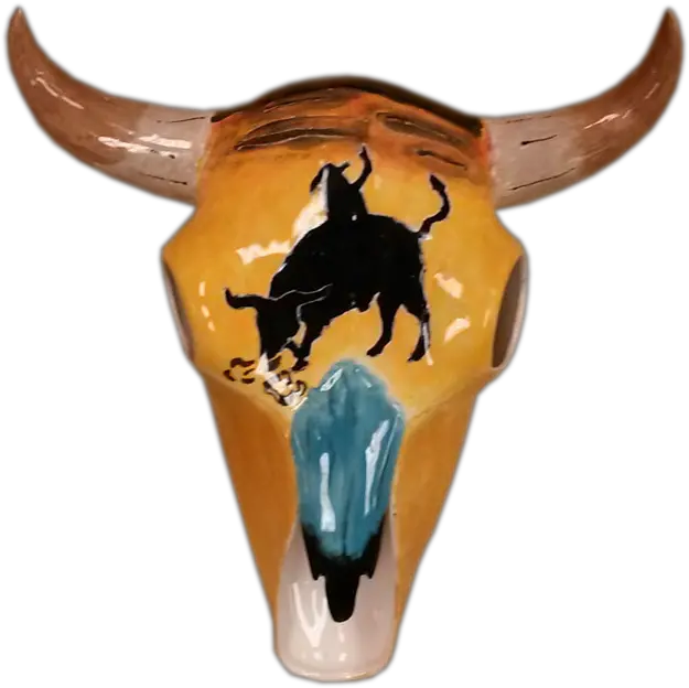  Ceramic Cow Skull Animal Figure Png Cow Skull Png