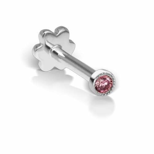  15mm Pink Diamond Scalloped Set Threaded Stud Maria Tash Earring Png Pink Diamond Png