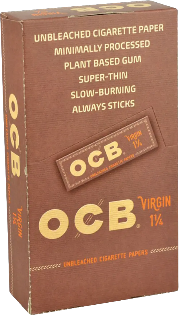  Ocb Virgin 1 14 Rolling Papers 24 Pack Horizontal Png Lit Cigarette Png