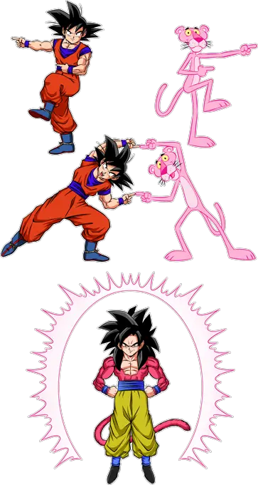  Parody Of Dragon Ball Z Dbz Yoda And God Goku Fusion Pink Panther Png Chi Chi Icon Dragon Ball