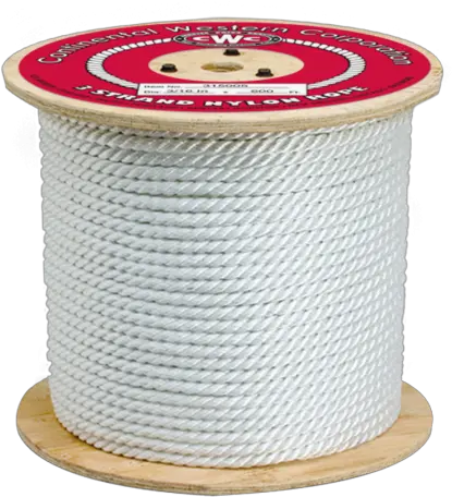  Cwc 3 Strand Nylon Rope 14 X 600u0027 White Wire Png Rope Transparent