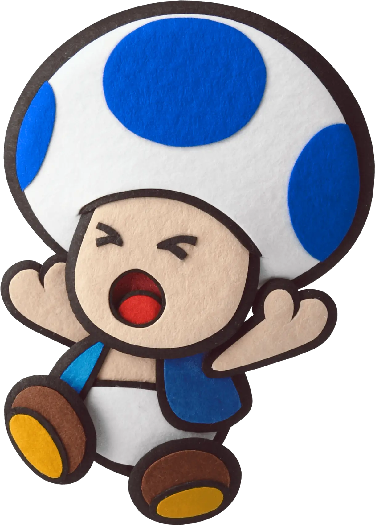  Download Toad Paper Mario Sticker Star Paper Mario Blue Toad Png Toad Png