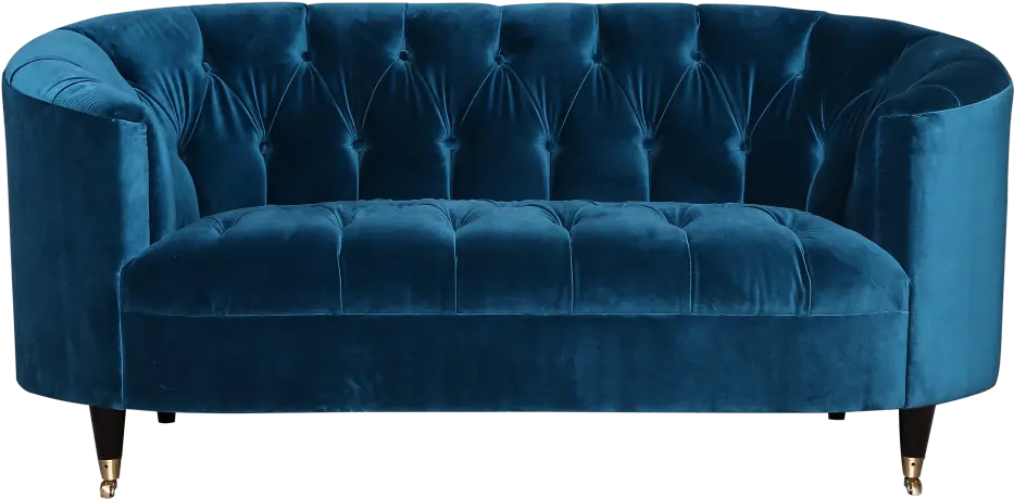  Loveseat Blue Couch Blue Sofa Png Sofa Transparent