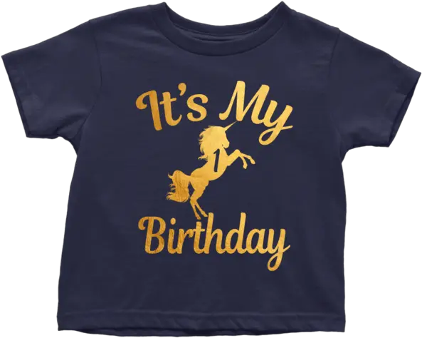  T Short Sleeve Png Gold Unicorn Png