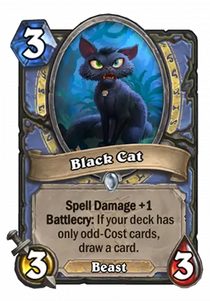  Black Cat Hearthstone Top Decks Hearthstone Witchwood Cards Png Black Cat Transparent