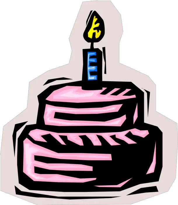  Download Hd Vector Illustration Of First Birthday Cake With Clip Art Png Lit Png