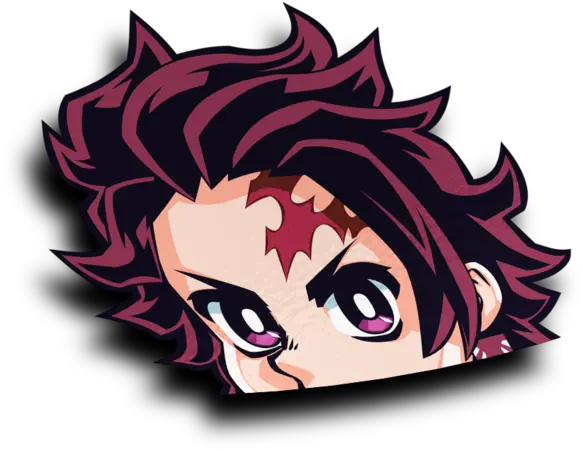  Demon Slayer Guy Peeker Sticker Fictional Character Png Demon Slayer Png