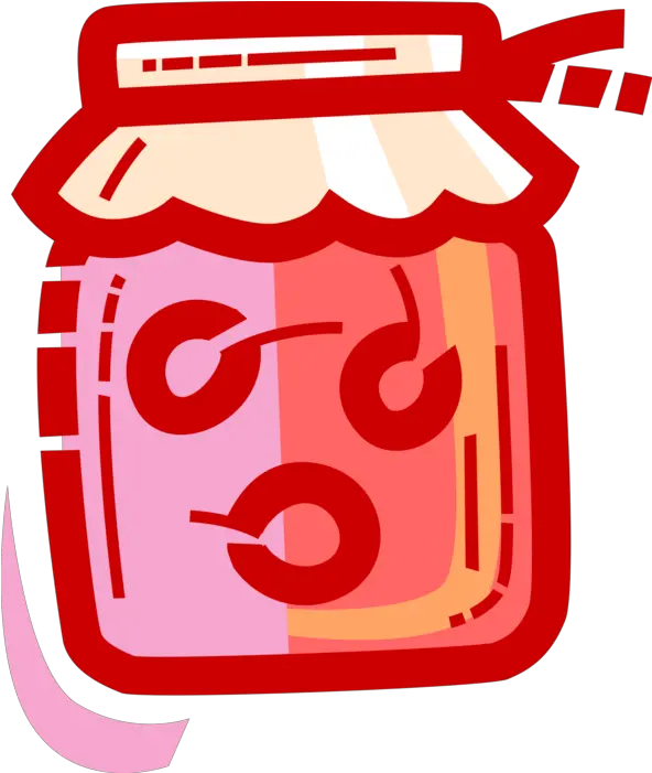  Homemade Cherry Jam Or Jelly Preserves Vector Image Language Png Jam Jar Icon