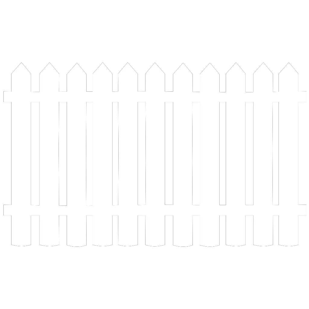  Farm Fence Png Black And White Transparent White Picket Fence Vector Barbwire Png