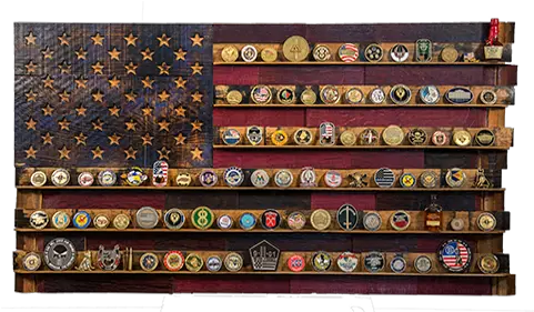  The Heritage Flag Company Wooden Flag Coin Rack Png American Flag Circle Png