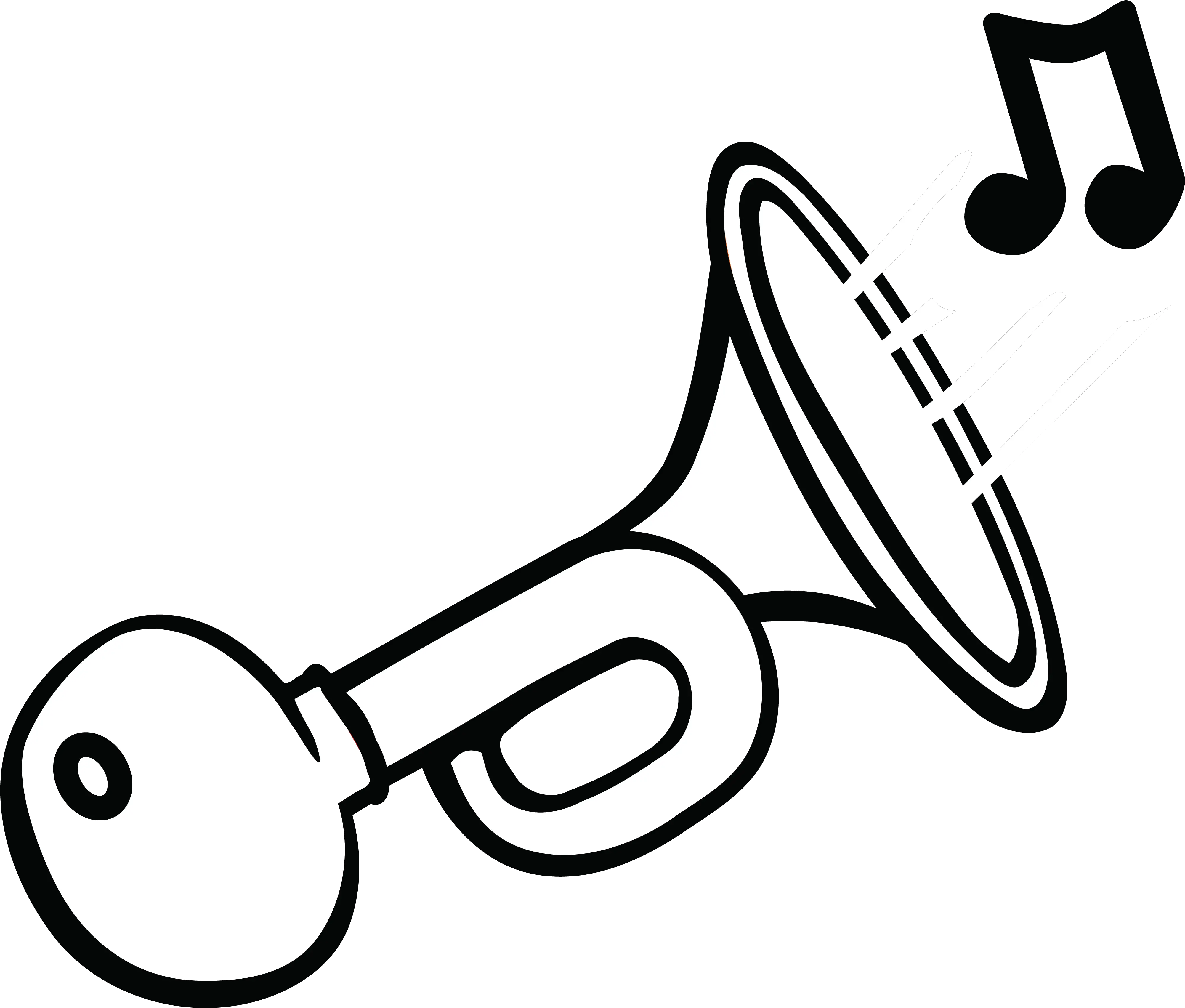 Horn Clipart Black And White Full Size Png Download Seekpng Horn Clipart Horn Png