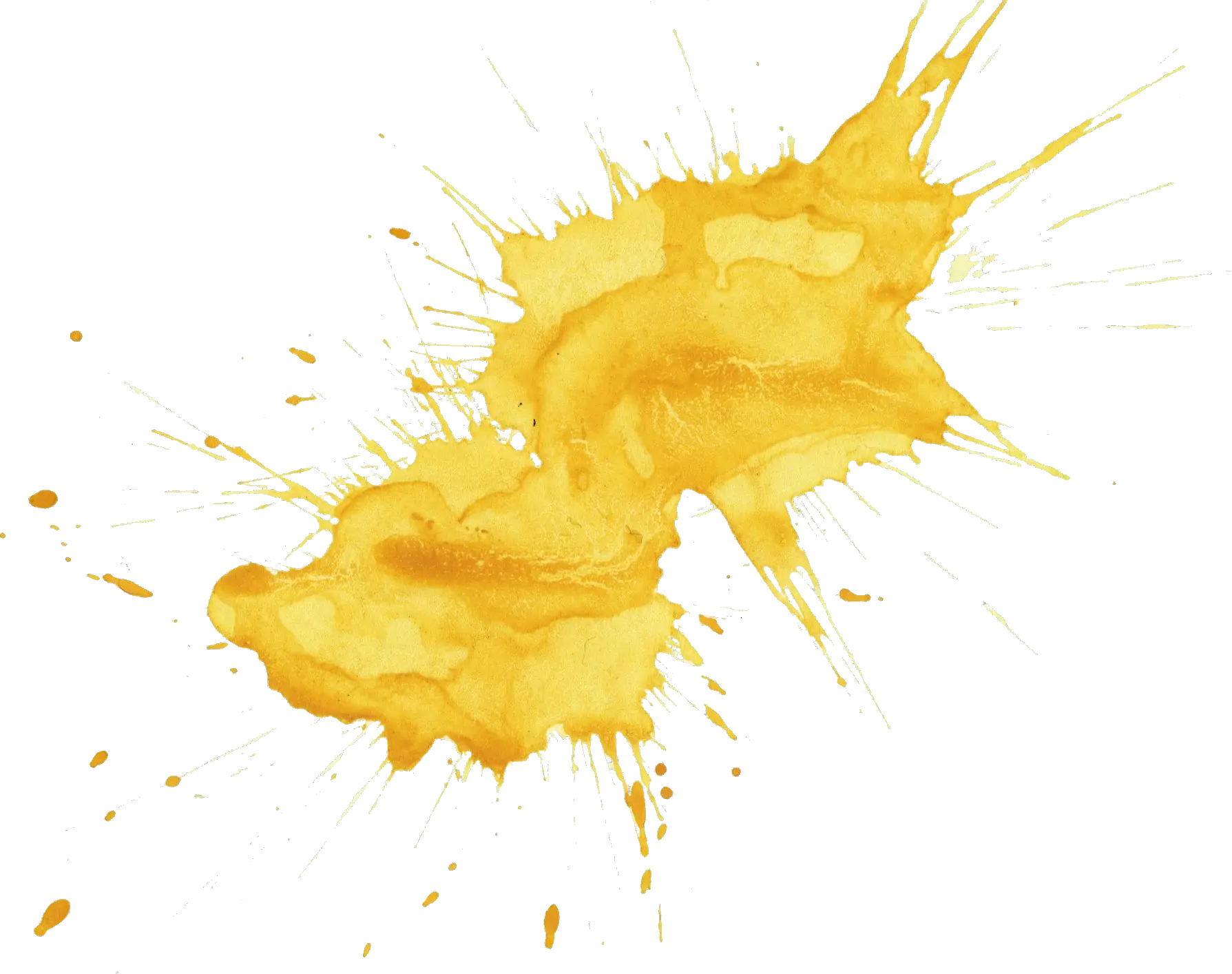  Watercolor Splatter Png Transparent Yellow Paint Splash Png Stain Png