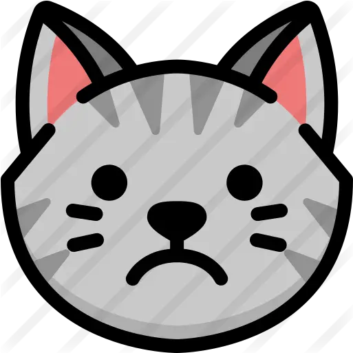  Sad Free Animals Icons Emoji Angry Cat Face Png Sad Cat Png