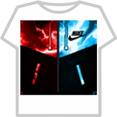  Blue And Red Nike Lightning T Shirt Roblox Red Nike T Shirt Roblox Png Red Nike Logo