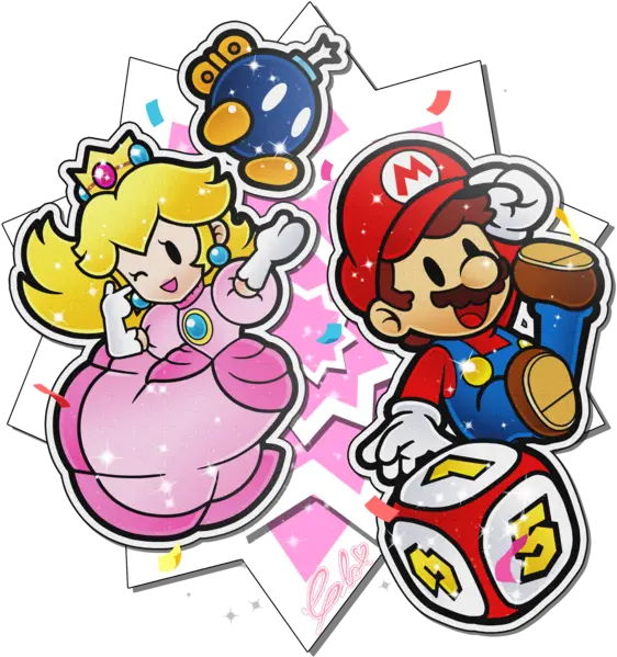  The Paper Party Is Super Mario Party Peach Dice Png Mario Party Png