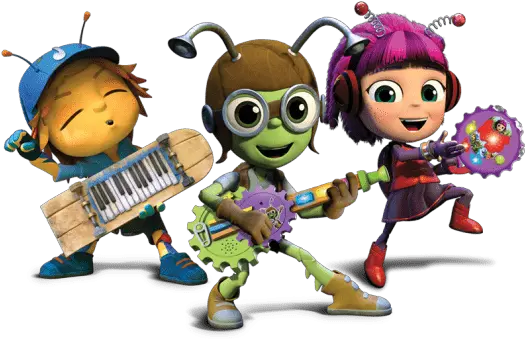  Beat Bugs Making Music Transparent Png Beat Bugs Band Bugs Png