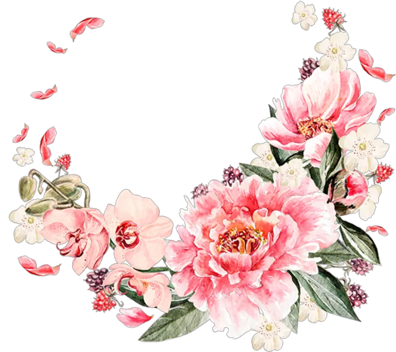  Flower Frame Çerçeve Cute Kawaii Circle Flower Frame Png Peonies Png