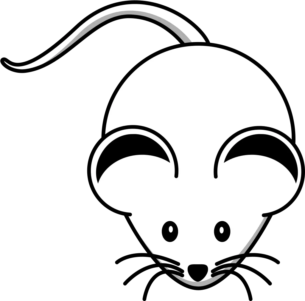  White Mouse Black Ears Png Svg Clip Art For Web Download Small Mouse Black And White Ears Png