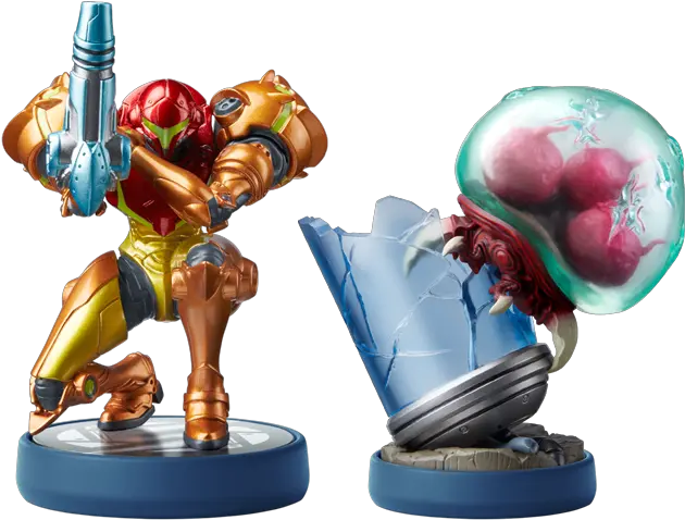  Samus Aran Metroid Amiibo 2 Pack Amiibo Metroid Png Samus Png