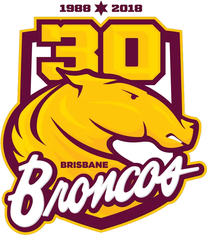  Brisbane Broncos 30 Years Logo U2014 Third Sports Design By Dean Brisbane Broncos Png Broncos Logo Png