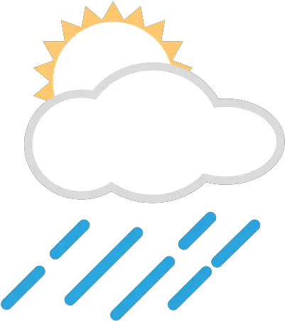  White Sun Behind Cloud With Rain Emoji Clip Art Png Rain Emoji Png