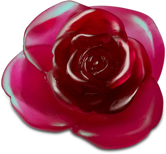  Daum Crystal Red Flower Rose Passion Daum Png Red Flower Transparent