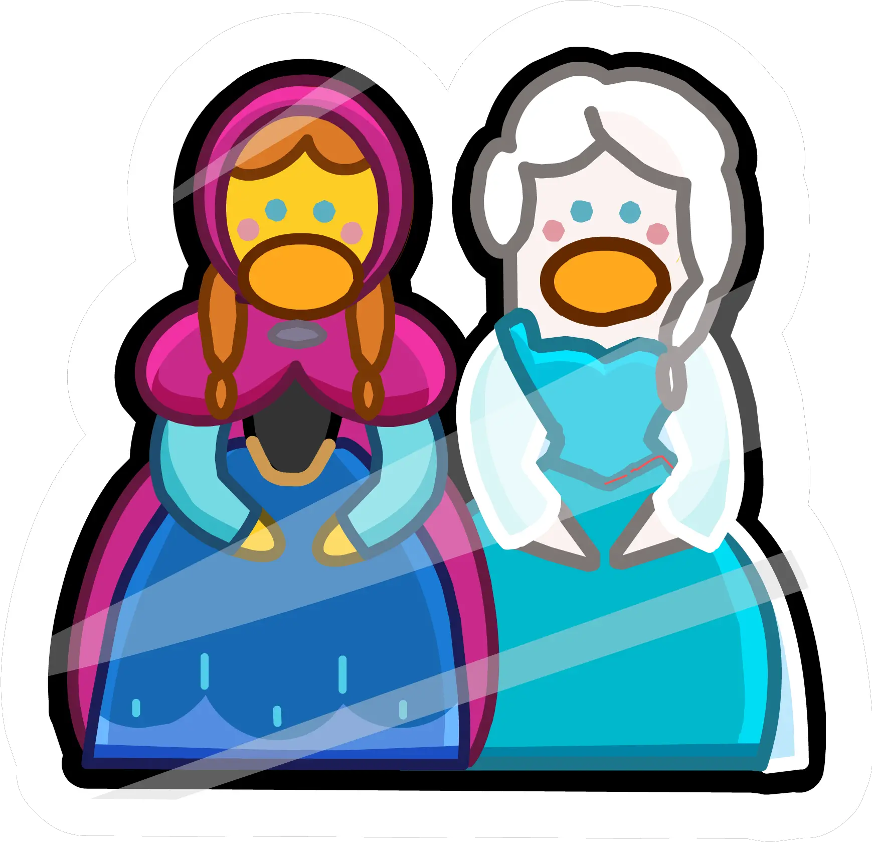  Anna And Elsa Pin Club Penguin Wiki Fandom Elsa Penguins Png Anna Frozen Png