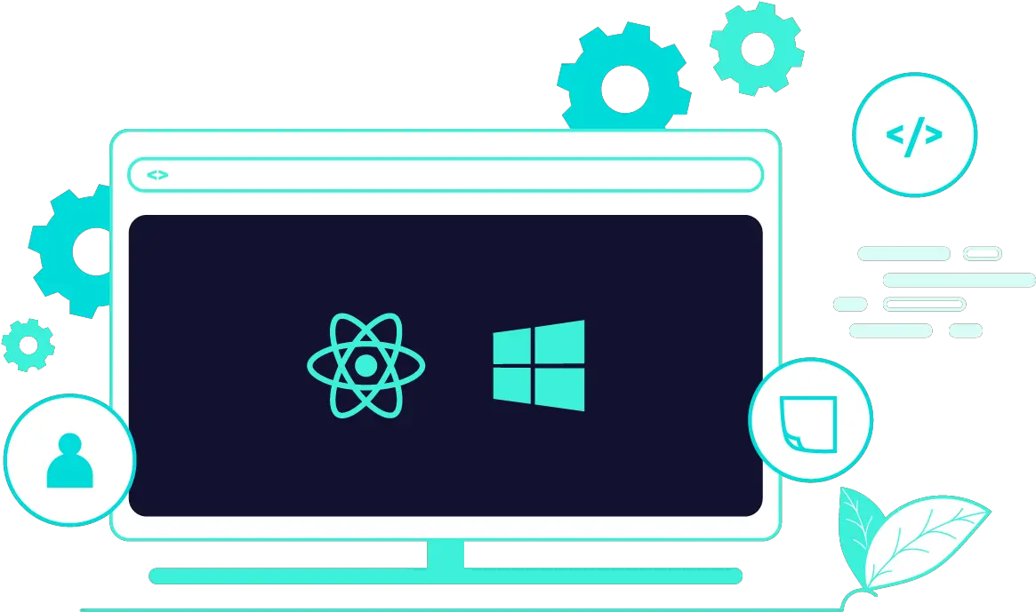  How To Build A Desktop App With React Native For Windows Windows 10 Png React Js Icon