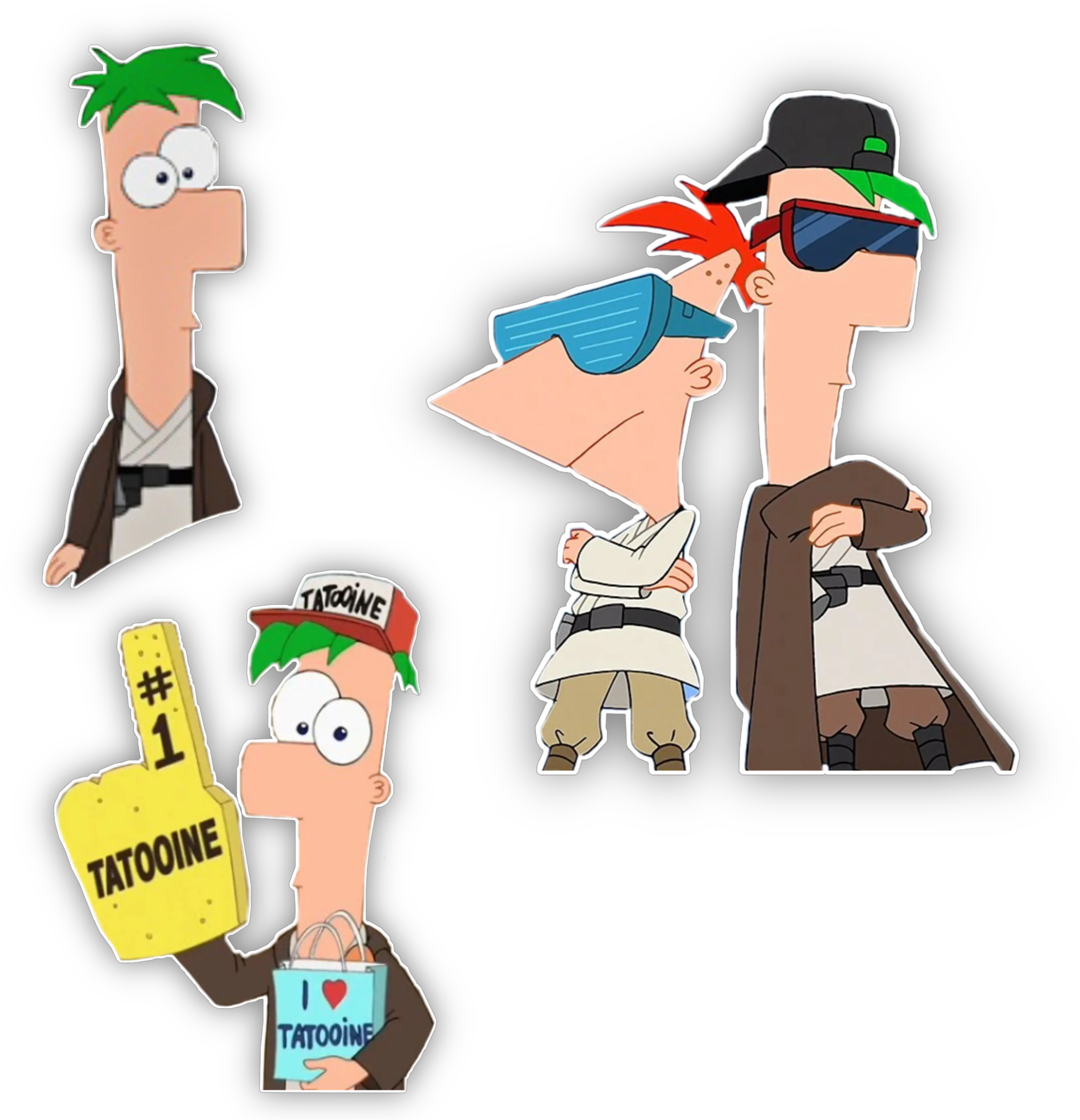  Phineas Ferb Sticker By U2027u208a Phineas And Ferb Tatooine Png Phineas And Ferb Logo