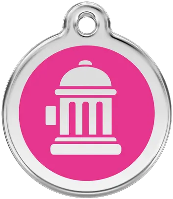  Red Dingo Dog Tag Fire Hydrant Hot Pink Pet Tag Png Pink Dog Logo