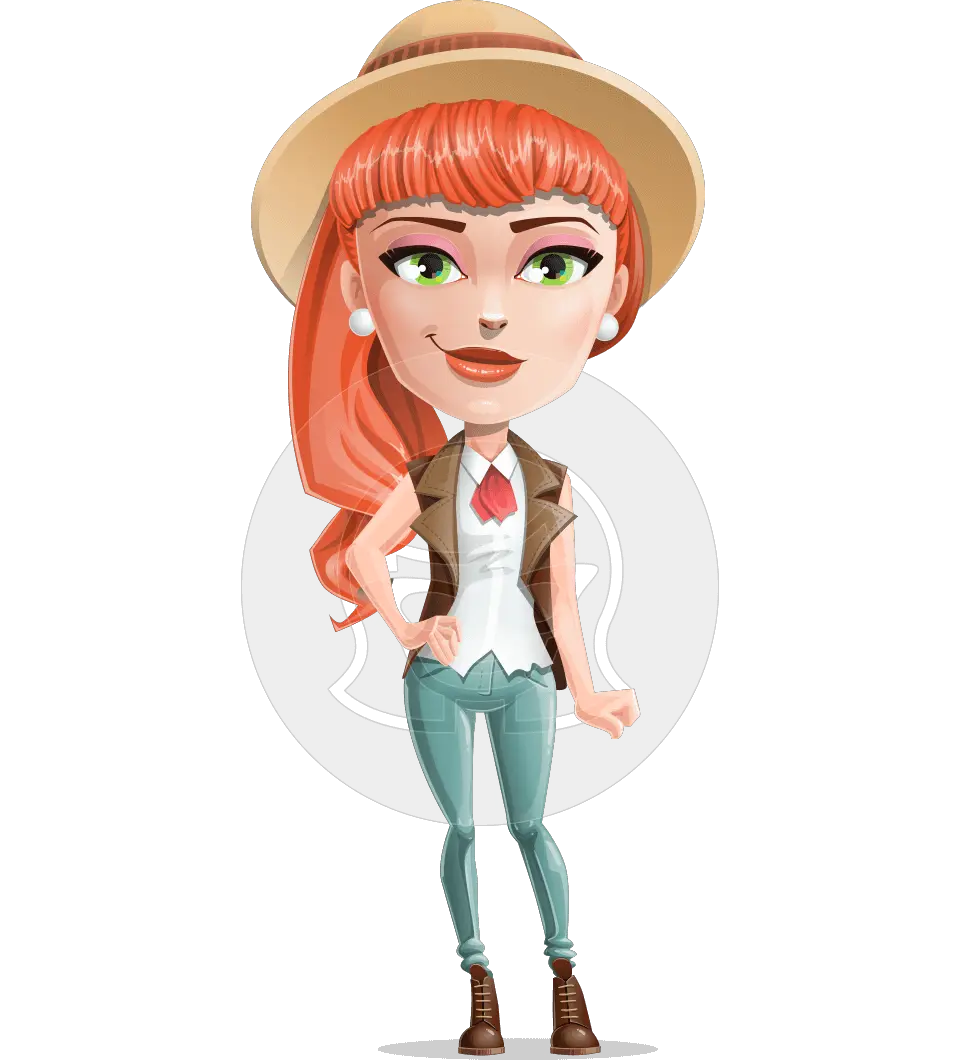  Download Adeline Bangs The Redhead Clipart Characters Girl Vector Cartoon Character Female Png Bangs Png