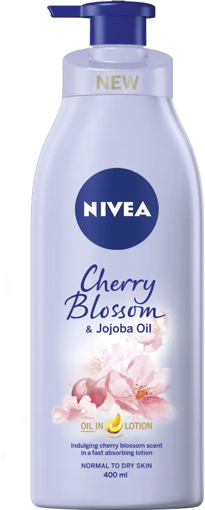  Lotion Bottle Png Picture Nivea Cherry Blossom And Jojoba Oil Oil Lotion Png