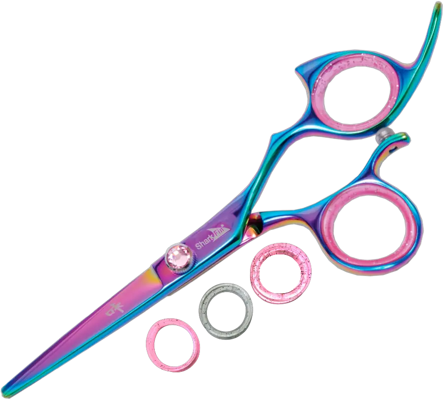  Right Hand Professional Plus Non Swivel Rainbow Titanium Cutting Shear Beauty Scissors Png Shears Png