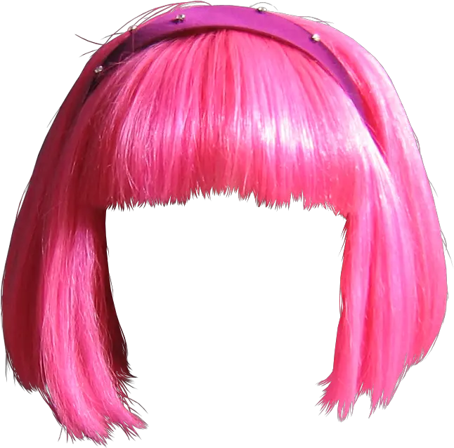  Wig Transparent Images Lazy Town Pink Wig Png Wig Png