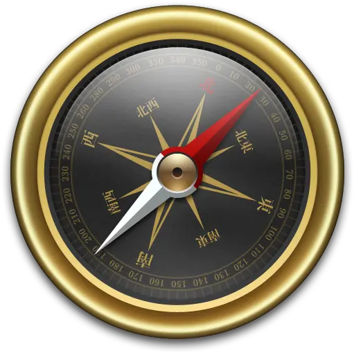  Compass Gold Black Icon Solid Png Black And Gold Icon