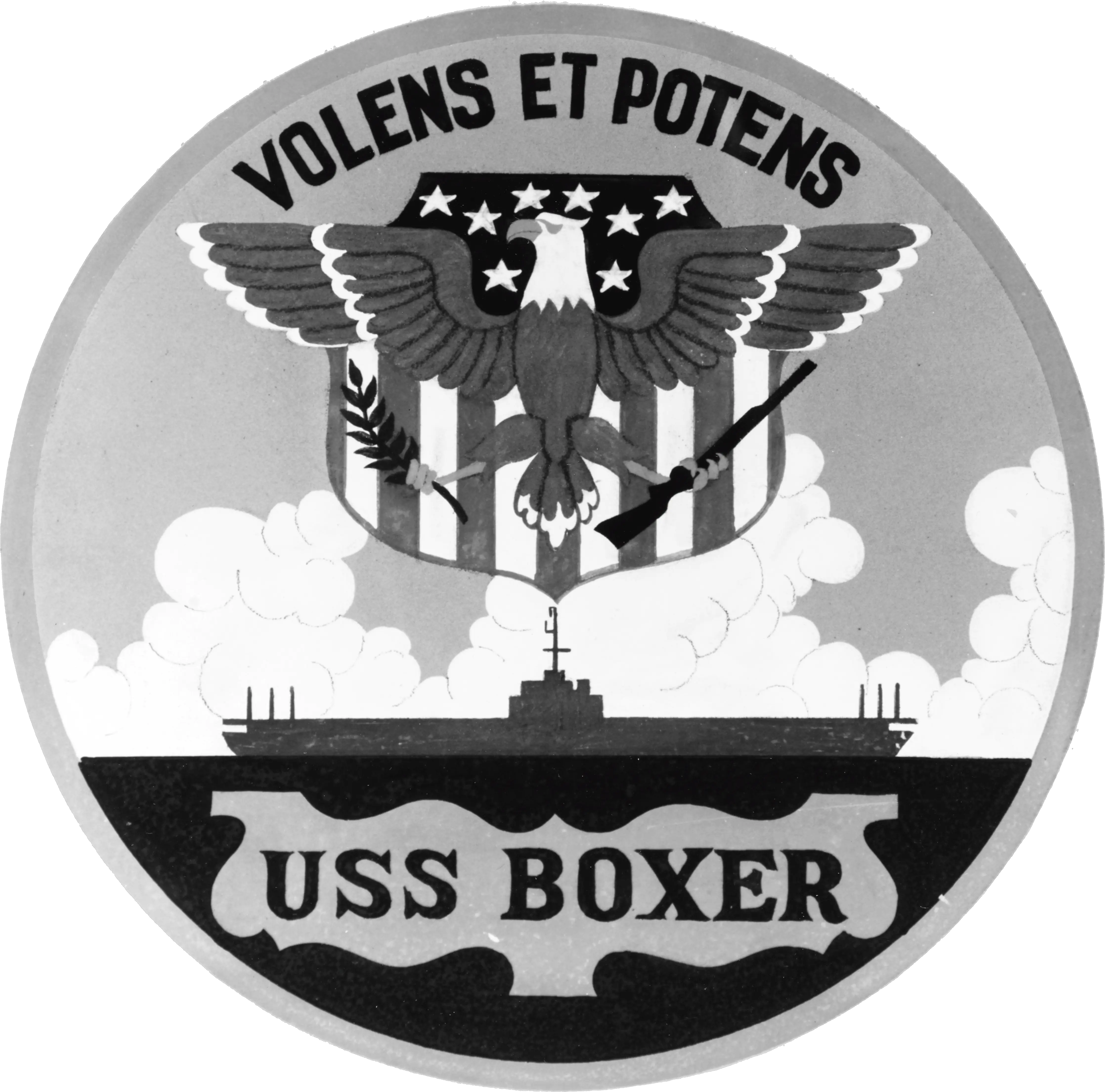  Fileuss Boxer Lph 4 Insignia In 1959 Nh 64827knpng Uss Boxer Logo Boxer Png