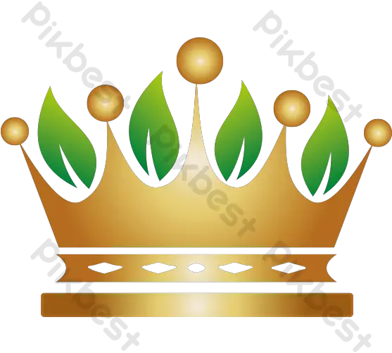  Crown Leaf Logo Solid Png Yellow Crown Logo