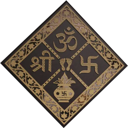  Om Swastik Wooden Wall Art Hanging Emblem Png Swastik Logo