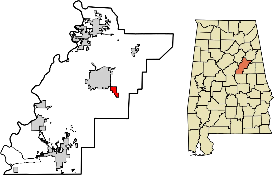  Filetalladega County Alabama Incorporated And Talladega County Alabama Map Png Waldo Png