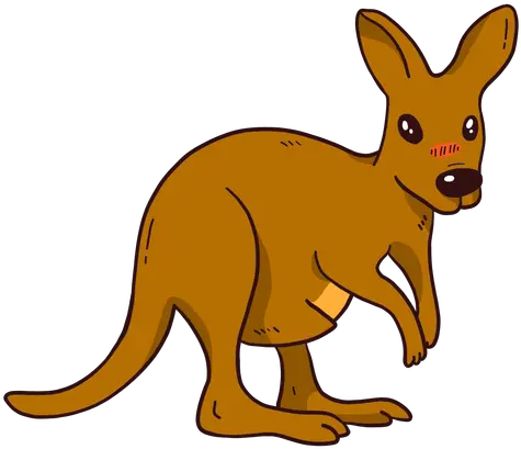  Tail Baby Kangaroo Ear Leg Flat Canguro Png Kangaroo Transparent Background