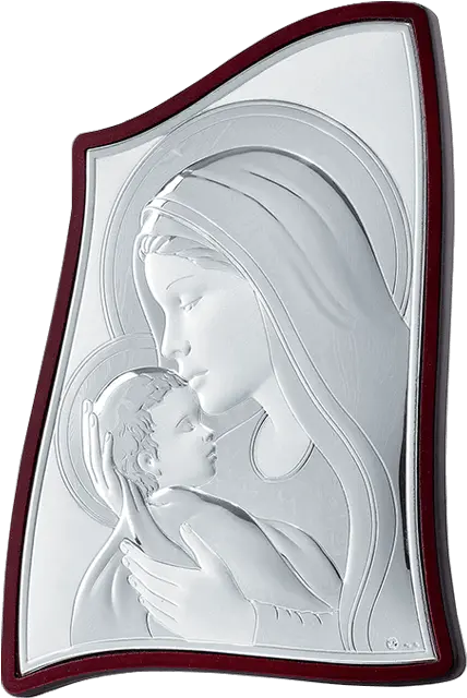  Image Icon 20x28 Asymmetric Virgin Christ In Silver Png Christ Child Icon