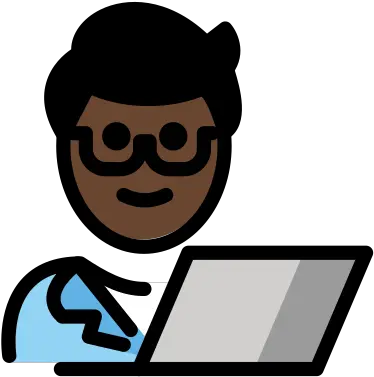  U200d Man Technologist Dark Skin Tone Emoji Png Happy Icon