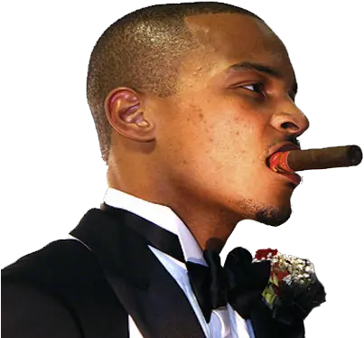  Rapper Ti Smoking Cigar Gentleman Png Cigar Png