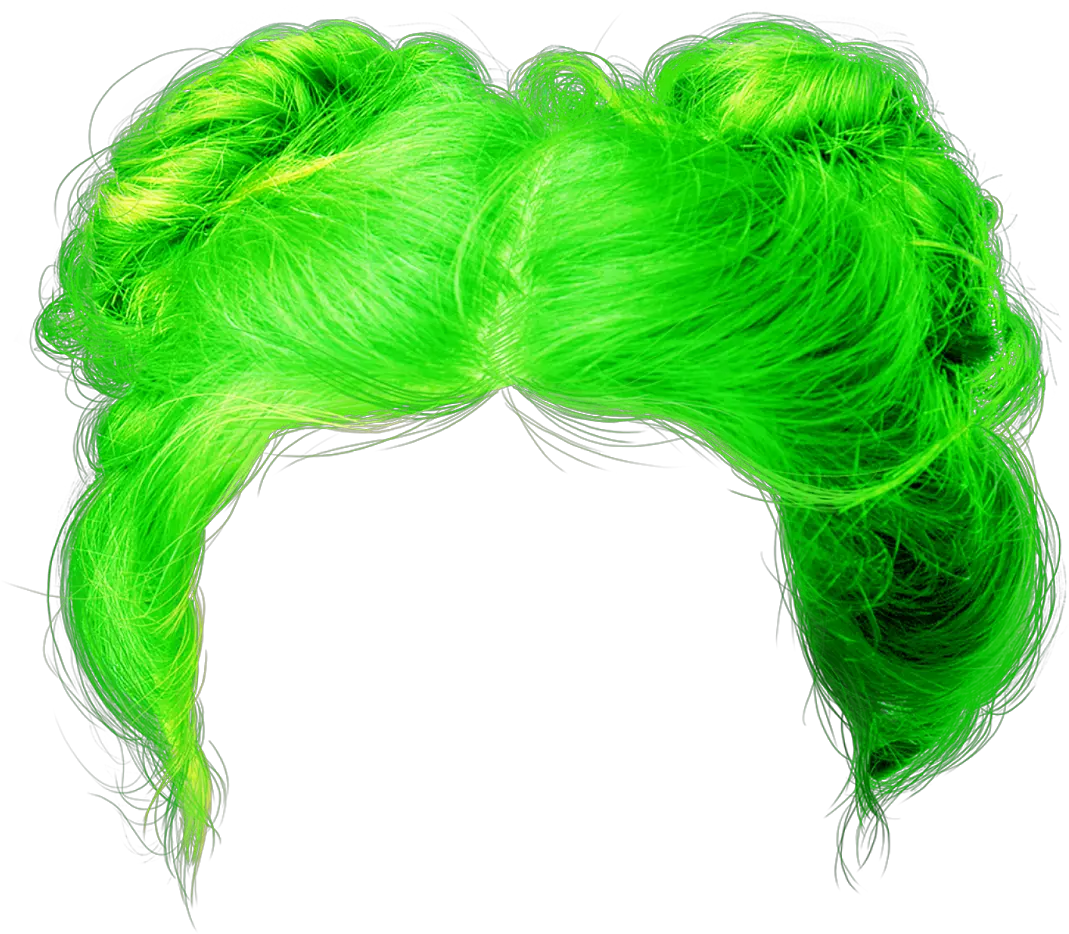  Colours Hair Png Green Hair Wig Png Wig Png