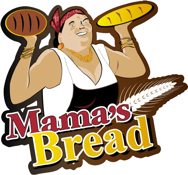  Mamas Bread Illustration Png Bread Logo