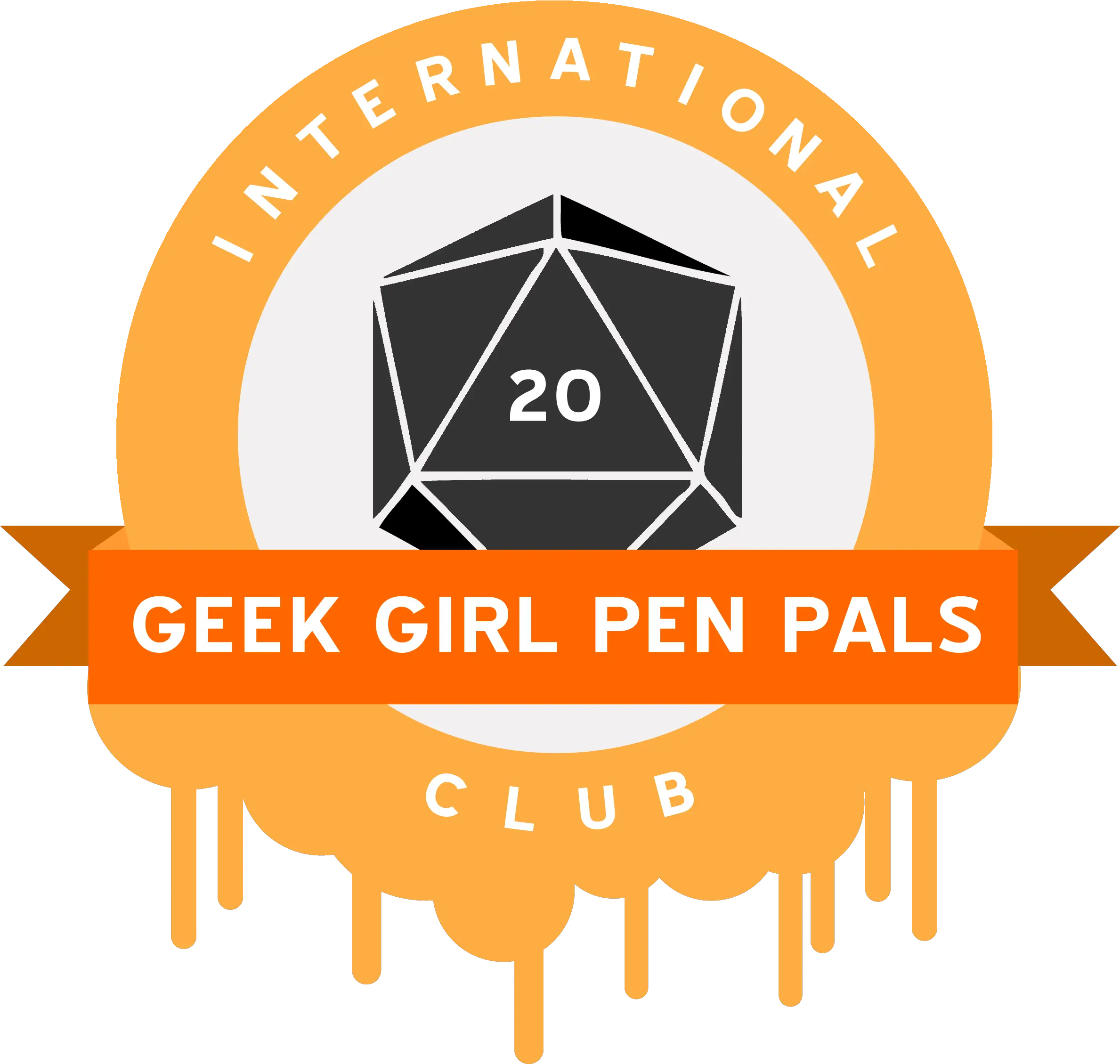  Orange Driplogo011 Geek Girl Pen Pals Graphic Design Png Geek Logo