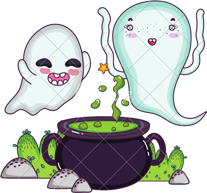  Funny Ghosts Cooking Pot Cauldron Icons By Canva Sopa De Murcielago Caricatura Png Cauldron Png