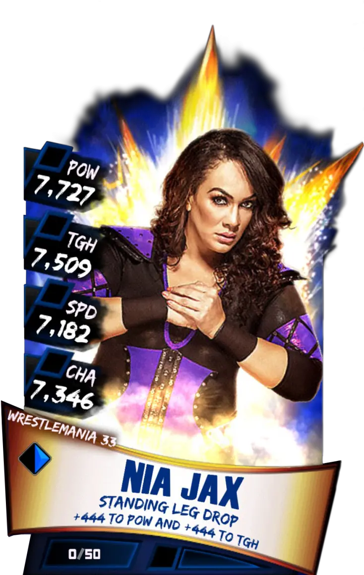  Download Niajax S3 14 Wrestlemania33 Wrestlemania 33 Wwe Supercard Png Nia Jax Png